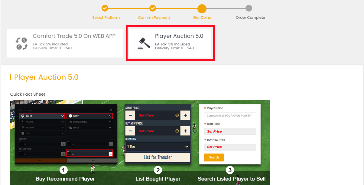 Comfort Trade and Player Auction